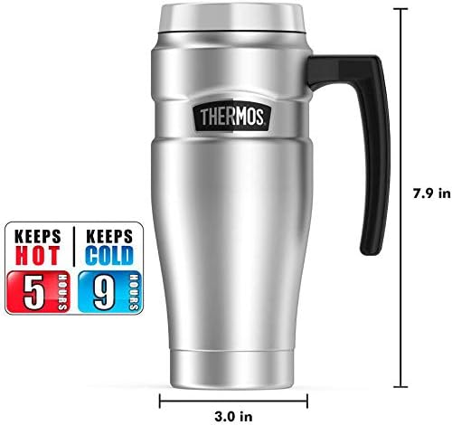 THERMOS 16 oz Stainless Steel Vacuum-Insulated Travel Mug