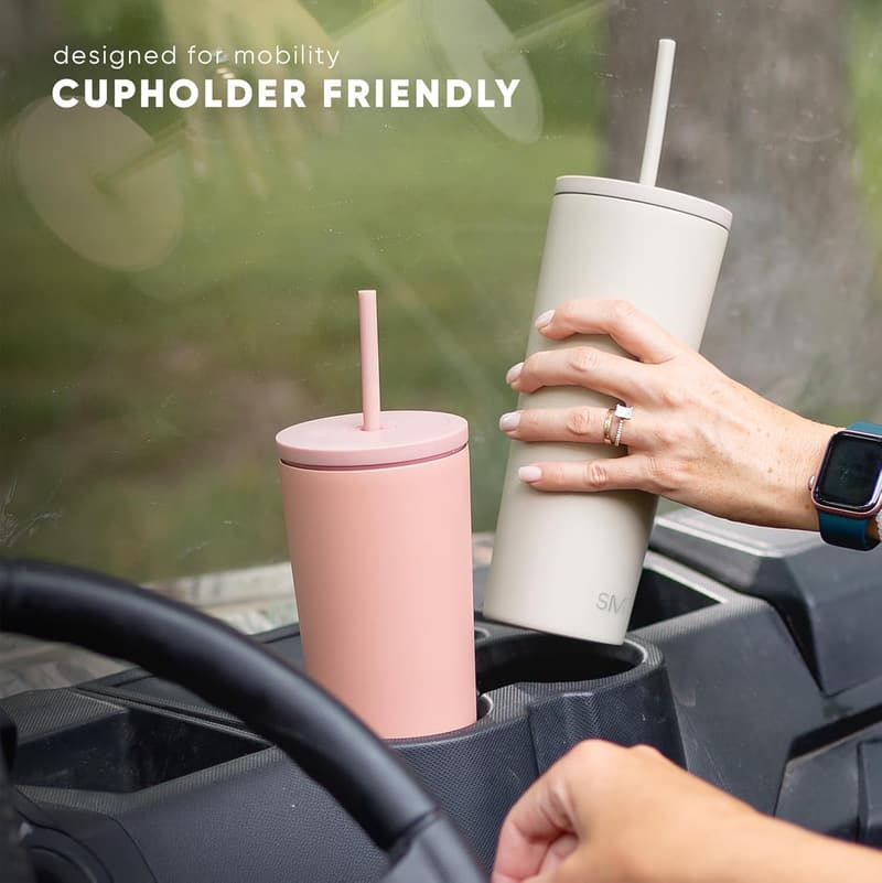 Classic 24oz Insulated Tumbler with Straw - Blue Dune