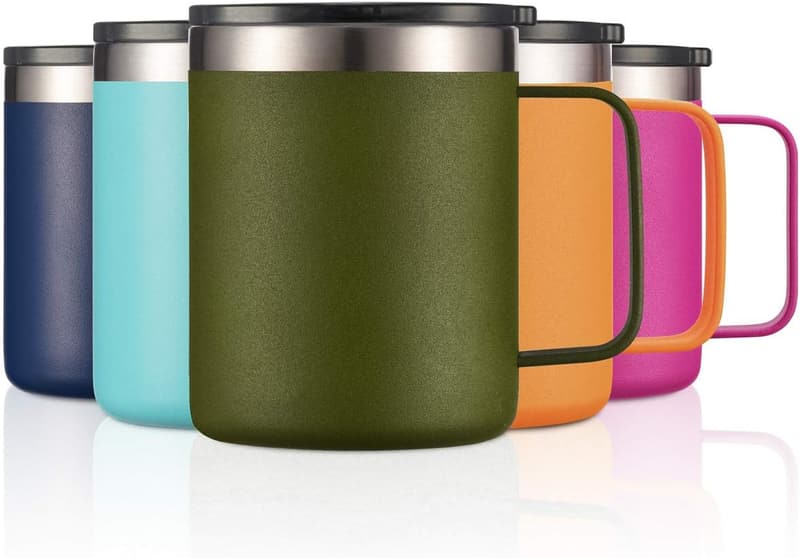 Insulated 12oz Stainless Steel Travel Coffee Mug, Army Green