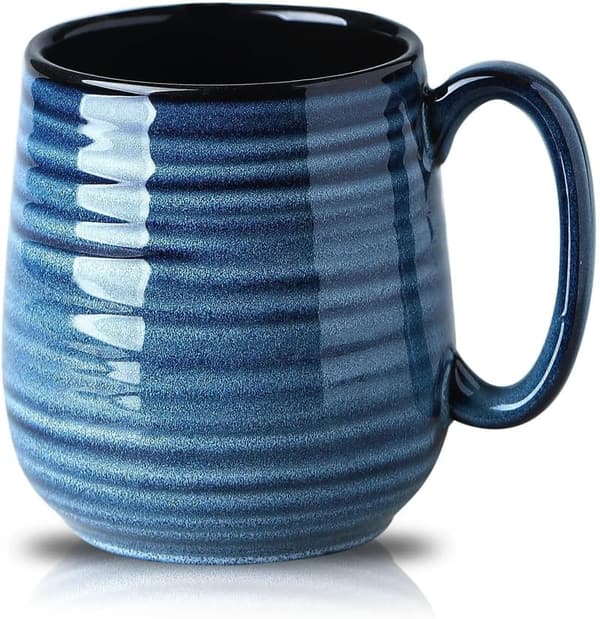 Large 20 oz Ceramic Coffee Mug for Men and Women (藍色的)