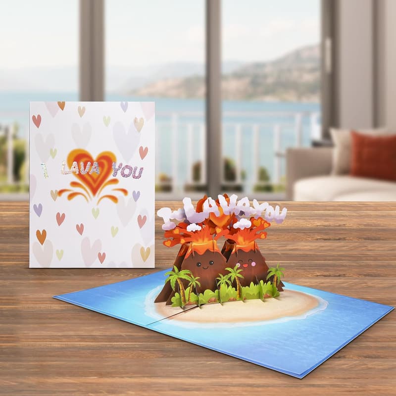Pop-Up Musical Anniversary Card with Lights for Couples