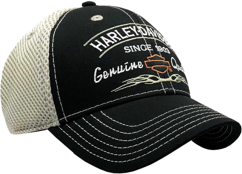 Harley-Davidson Men's Black Tribal Curved Brim Trucker Cap