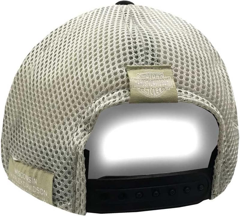 Harley-Davidson Men's Black Tribal Curved Brim Trucker Cap