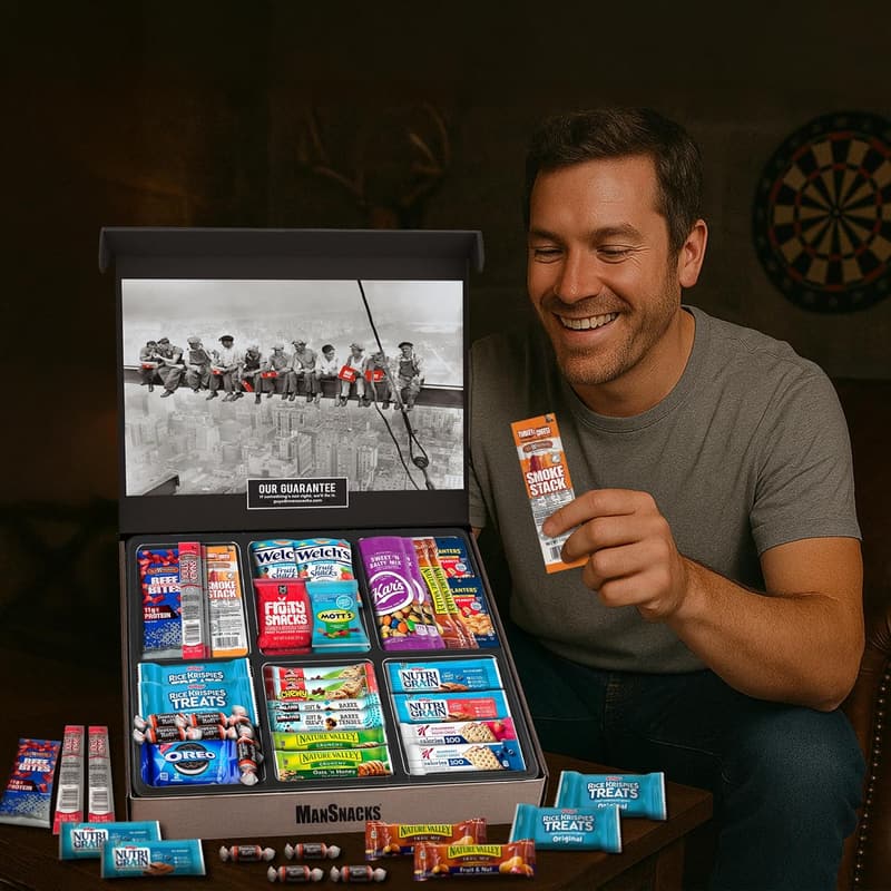 Healthy Snack Care Package for Men – Jerky, Nuts & Granola