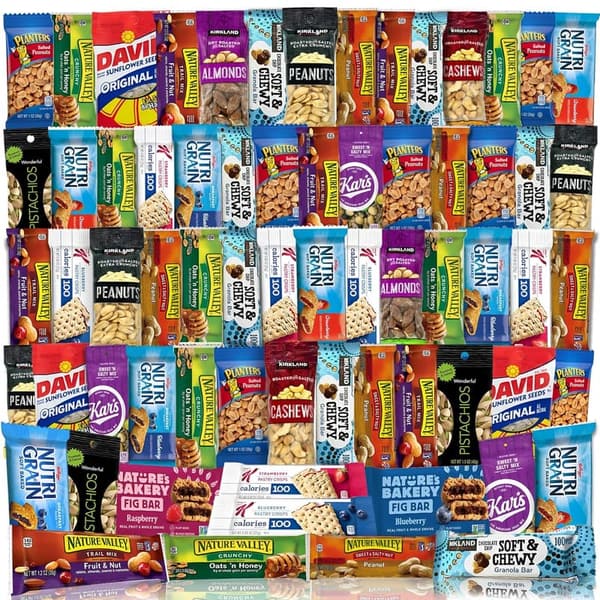 Snack Gift Basket Assortment for Adults - 72 Count