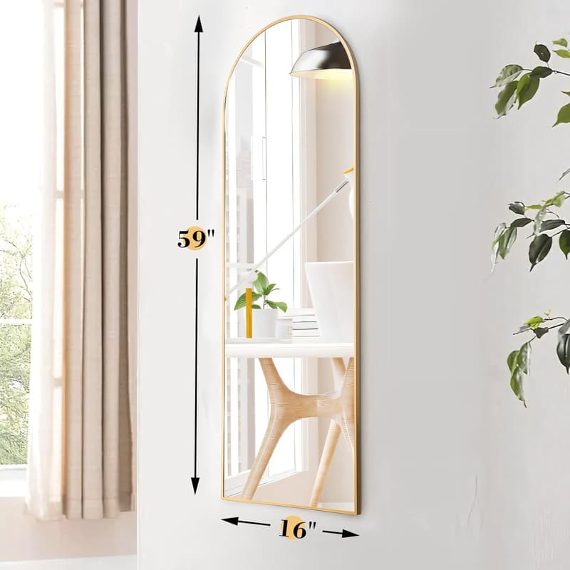 Full-Length Gold Standing Mirror - 59