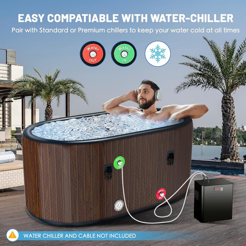 Inflatable Cold Plunge Tub for Athletes - 212 Gallon Recovery Bath