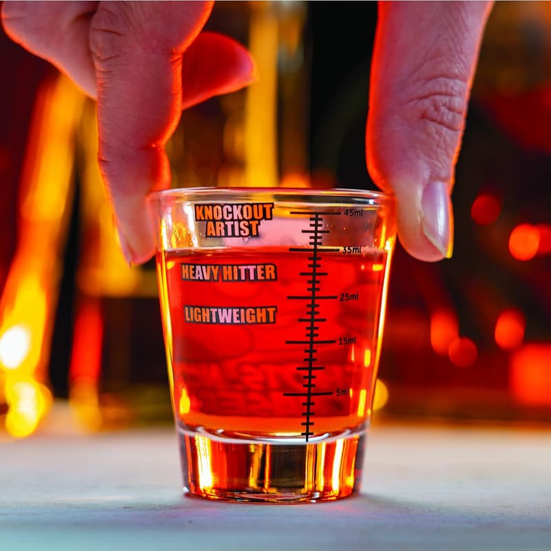 Shot Glass Set with Fun Measurements - Perfect for Parties
