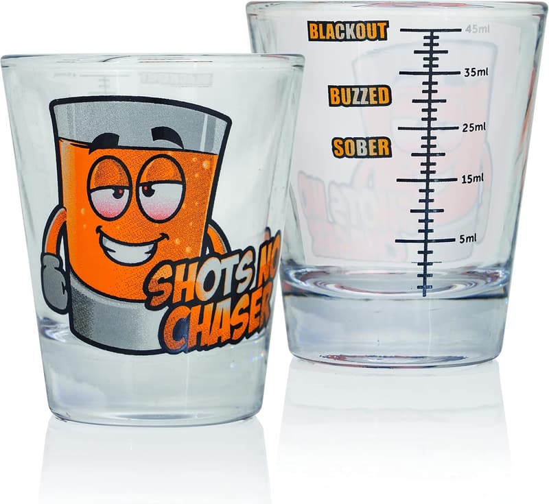Shot Glass Set with Fun Measurements - Perfect for Parties
