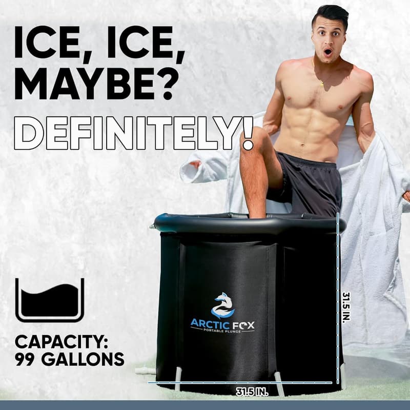 Inflatable Ice Bath Tub for Athletes - 99 Gallons, Travel-Friendly