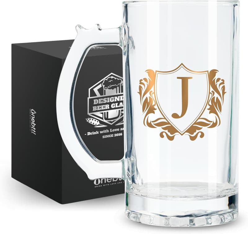 Personalized 17 oz Beer Stein Mug for Men – Great Birthday Gift