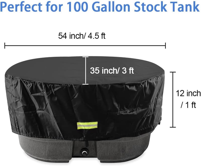Insulated Waterproof Cover for 100 Gallon Stock Tank