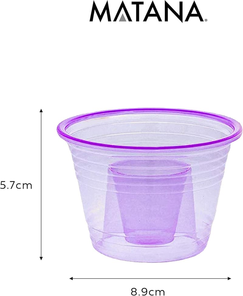 150 Neon Plastic Party Shot Glasses with Inner Cups - Reusable