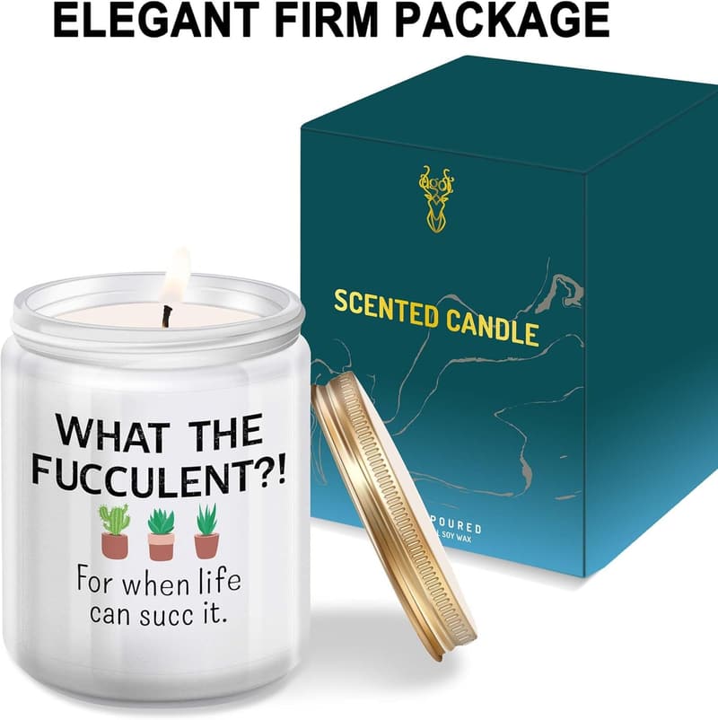 Birthday & Christmas Candle Gift for Best Friend - 7oz Lemongrass Sage