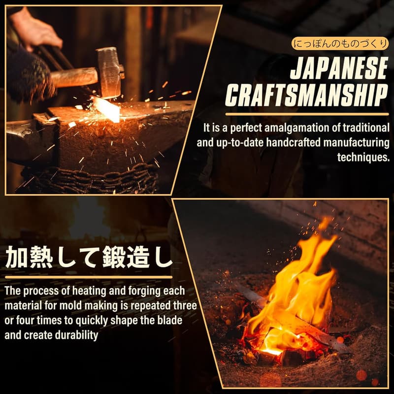 Japanese High Carbon Steel Chef Knife Set for Men
