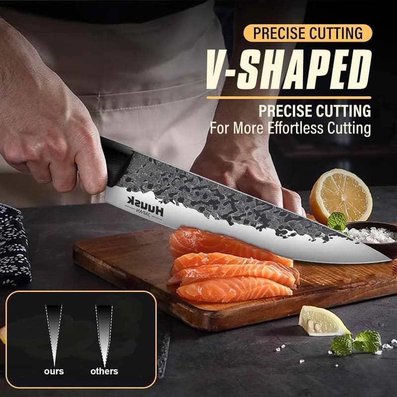 Japanese High Carbon Steel Chef Knife Set for Men