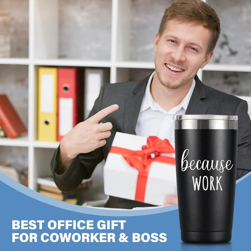 Funny Birthday Tumbler Gift for Coworkers & Boss - 20oz Stainless Steel