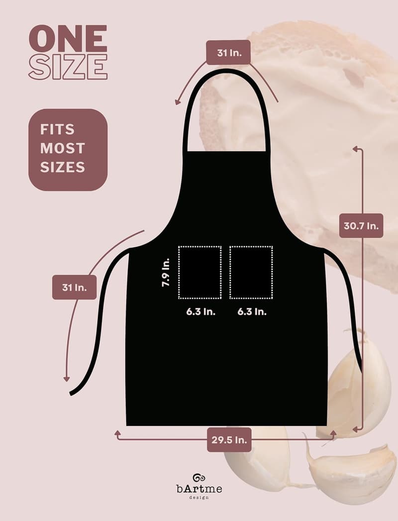 Funny Grilling Apron - Adjustable Cotton Gift for Dad