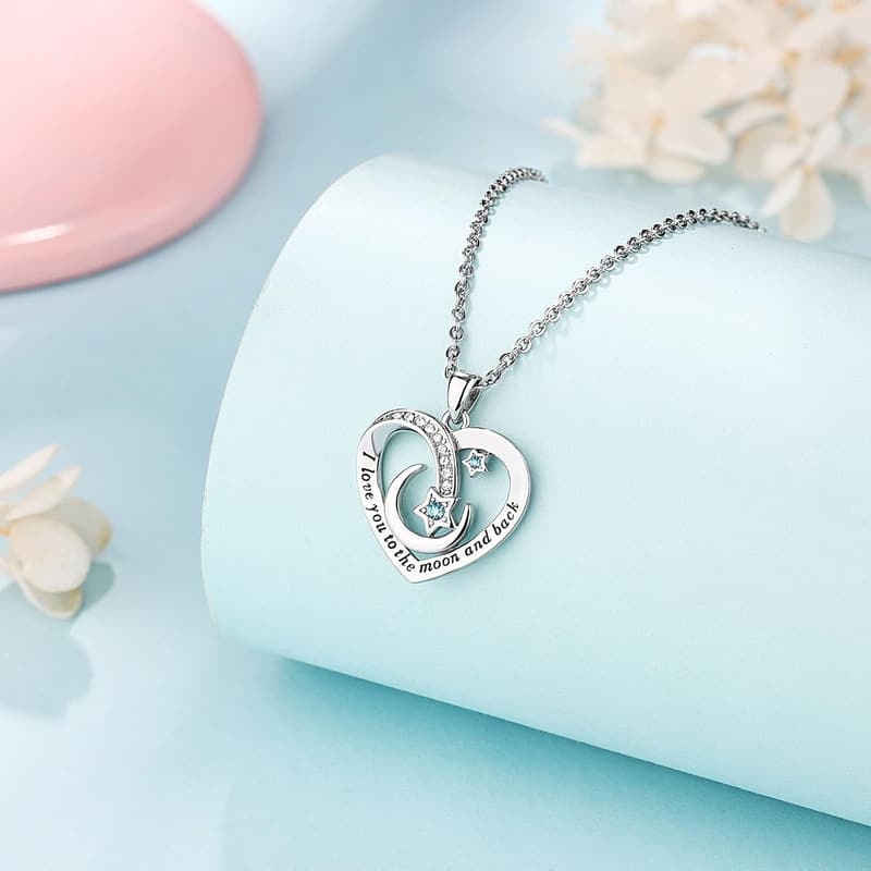 I Love You to The Moon and Back Necklace for Granddaughter