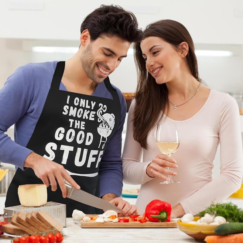 BBQ Dad Apron with Pockets - Cool Gift for Father's Day