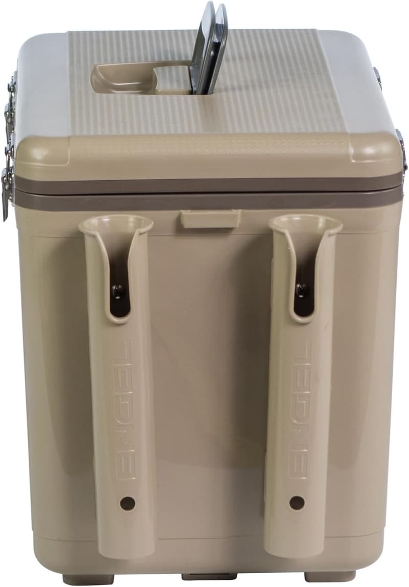 30qt Leak-Proof Fishing Drybox Cooler with Rod Holders