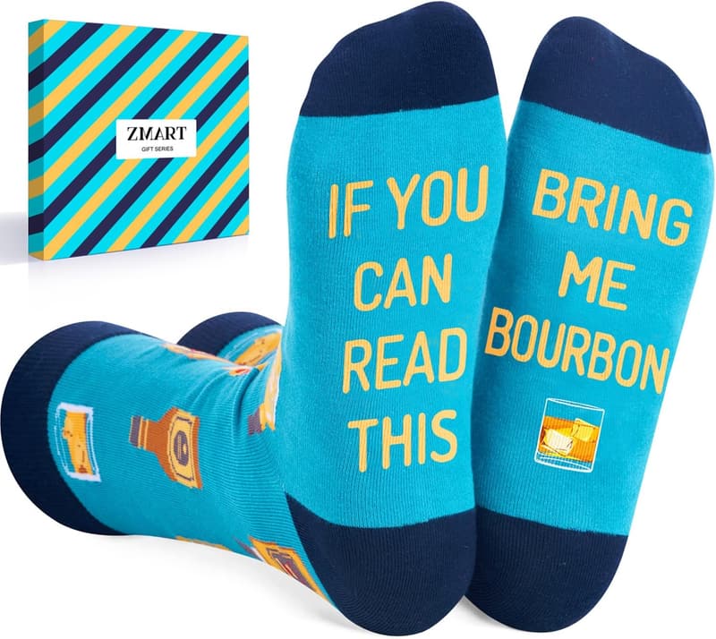 Bourbon Whiskey Socks for Men – Funny Drink Lover Gift