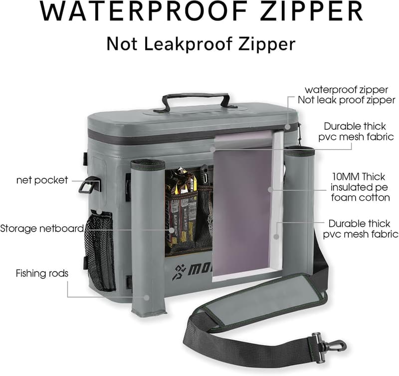 Waterproof Kayak Seat Back Cooler Bag for Camping and Picnics