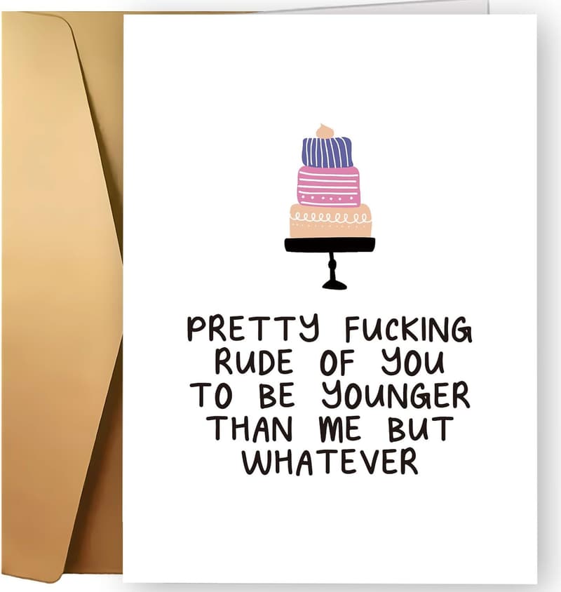 Adult Birthday Card - Funny Greeting for Him or Her