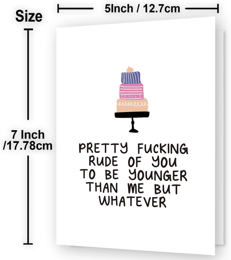 Adult Birthday Card - Funny Greeting for Him or Her