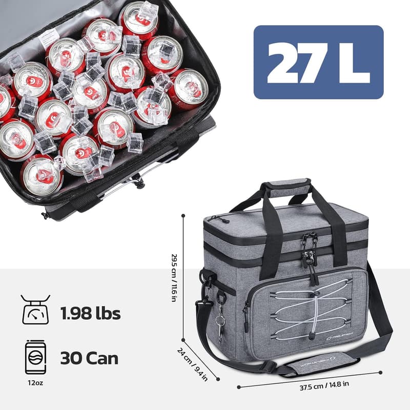 Large Leakproof Soft Cooler Bag for Camping & Travel