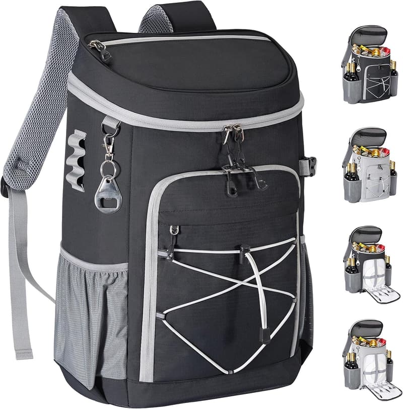 Insulated Cooler Backpack for Beach & Camping – Holds 33 Cans
