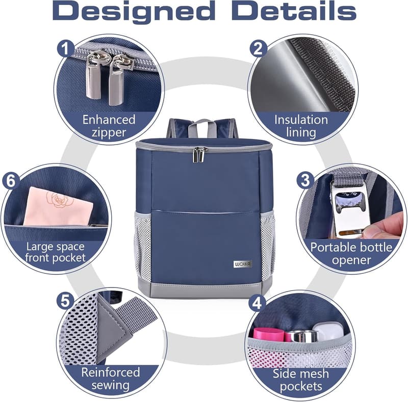 Insulated Waterproof Backpack Cooler for Travel & Camping