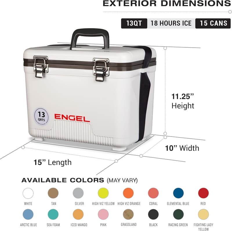 13qt Leak-Proof Drybox Cooler & Lunchbox for Men and Women