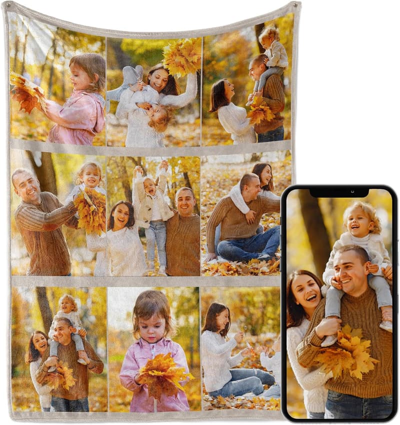 Personalized Fleece Picture Blanket - Soft & Vibrant Colors