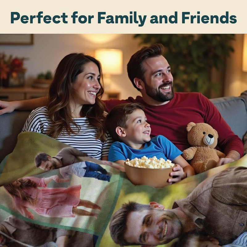 Personalized Fleece Picture Blanket - Soft & Vibrant Colors
