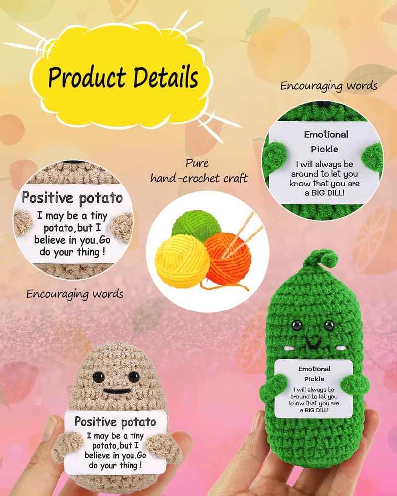 Birthday Potato Dolls - Funny Crochet Gifts for Mom