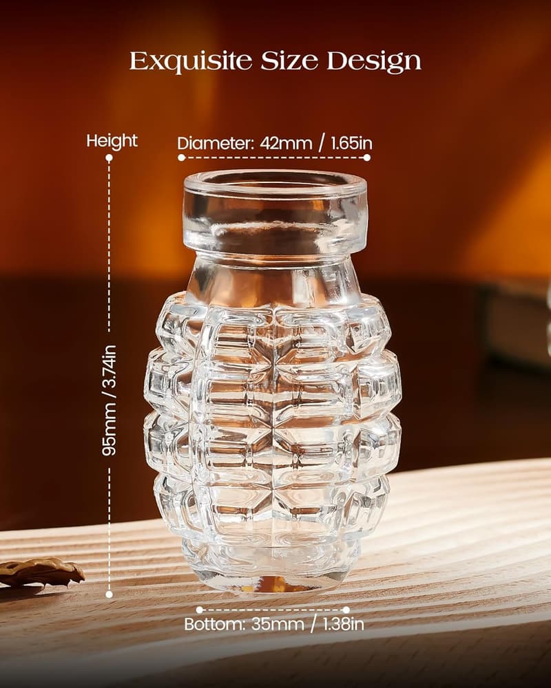 Father's Day Grenade Shot Glass Set for Men, Set of 4