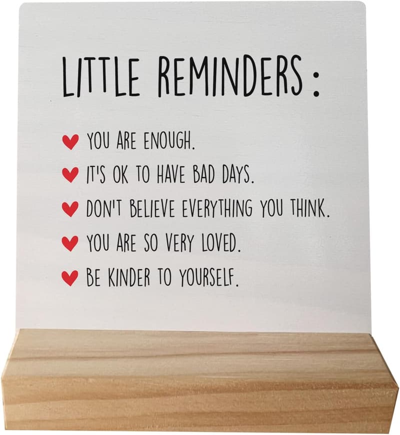 Self-Love Wooden Sign - Inspirational Decor for College Girls