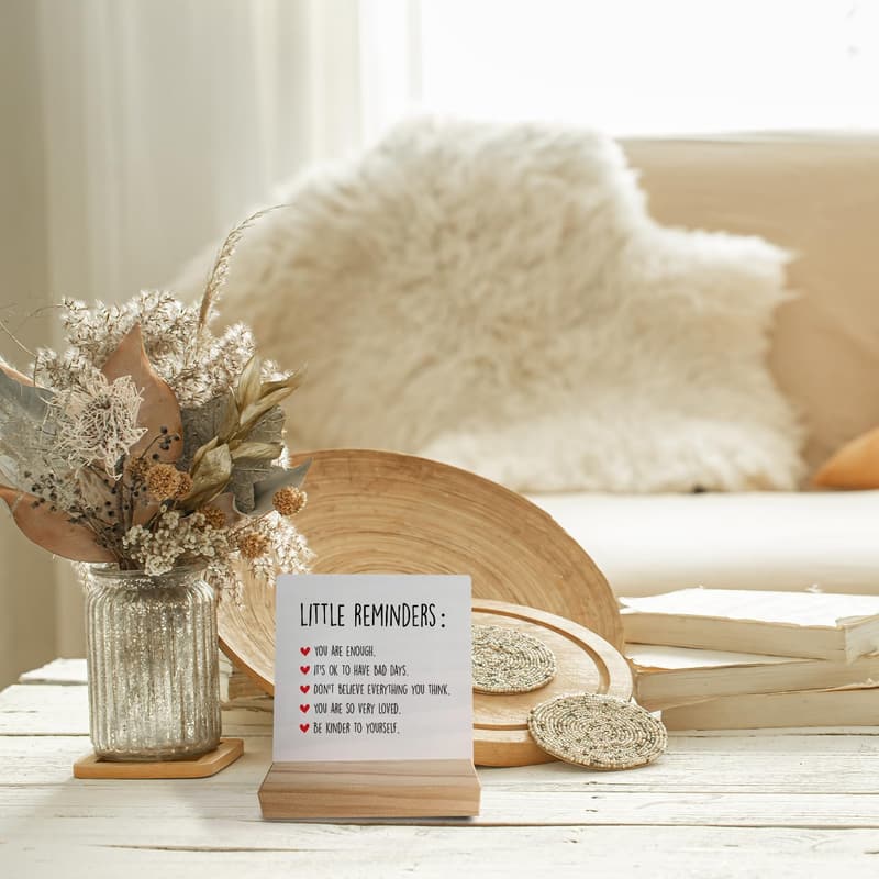 Self-Love Wooden Sign - Inspirational Decor for College Girls