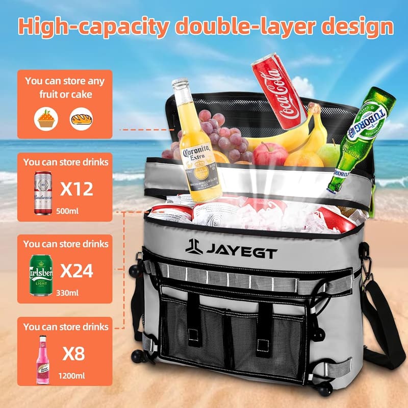 Portable Waterproof Kayak Cooler Bag - Ideal for Fishing & Picnics