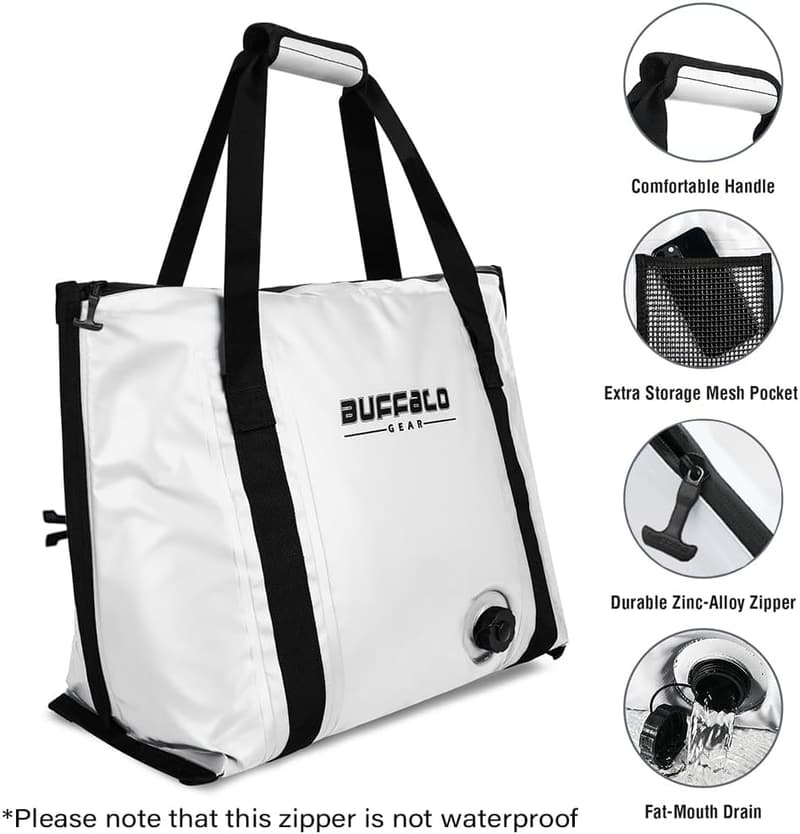 Insulated Fish Cooler Bag - 27.5QT & 58QT, Waterproof & Leakproof