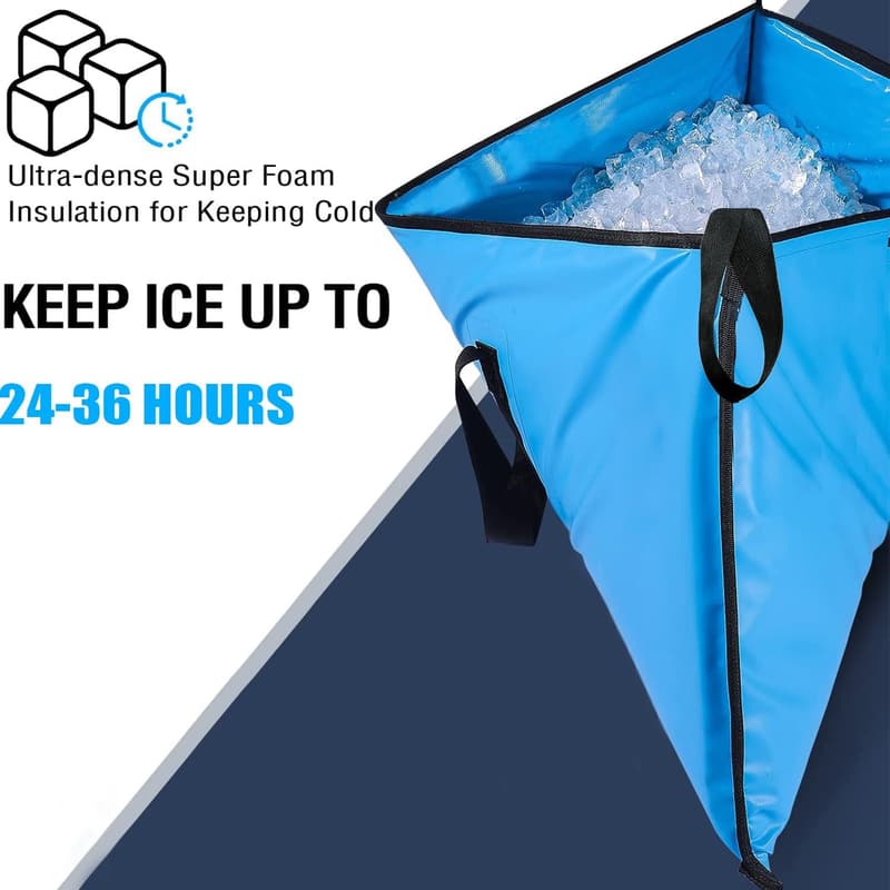 Insulated Portable Fish Cooler Bag - Leakproof, 24+ Hours Cold