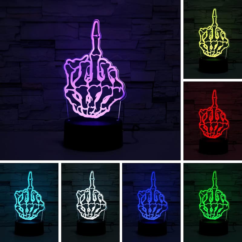 3D Illusion Night Light with 7 Color USB Touch Switch - Kids Gift