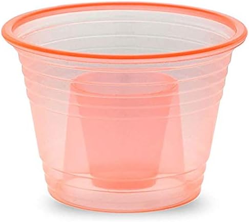 Assorted Neon Party Bomber Cups - 100 pcs, 1 oz Inner, Stackable