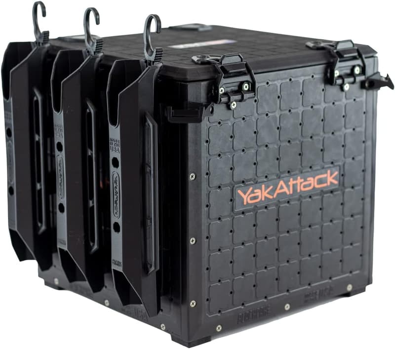 BlackPak Pro Fishing Crate with 3 Rod Holders - Compact & Durable