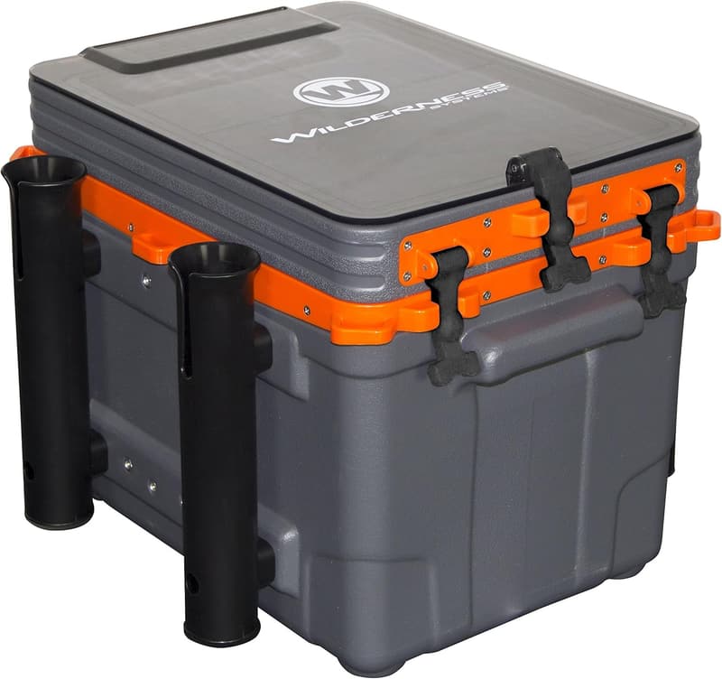 Kayak Crate for Tackle Storage with 4 Rod Holders