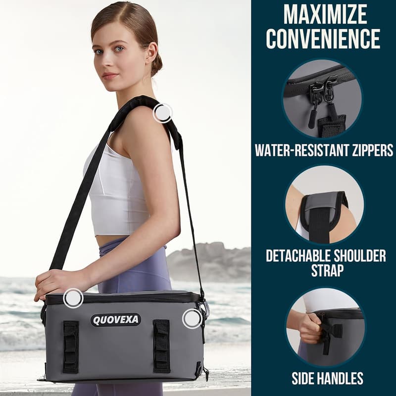 Paddle Board Cooler Bag with 4 Pockets for 30 Cans