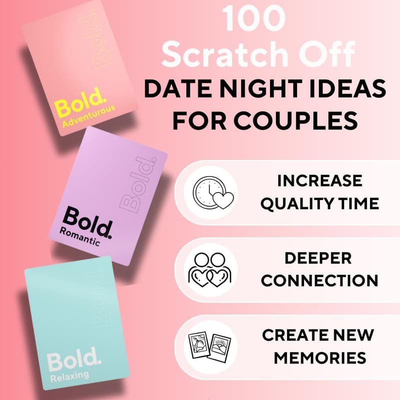 Date Night Scratch-Off Ideas Cards - Fun Couples Gift