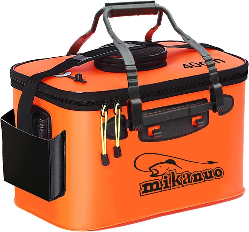 Foldable EVA Fishing Bucket for Live Fish – 6GAL, Orange