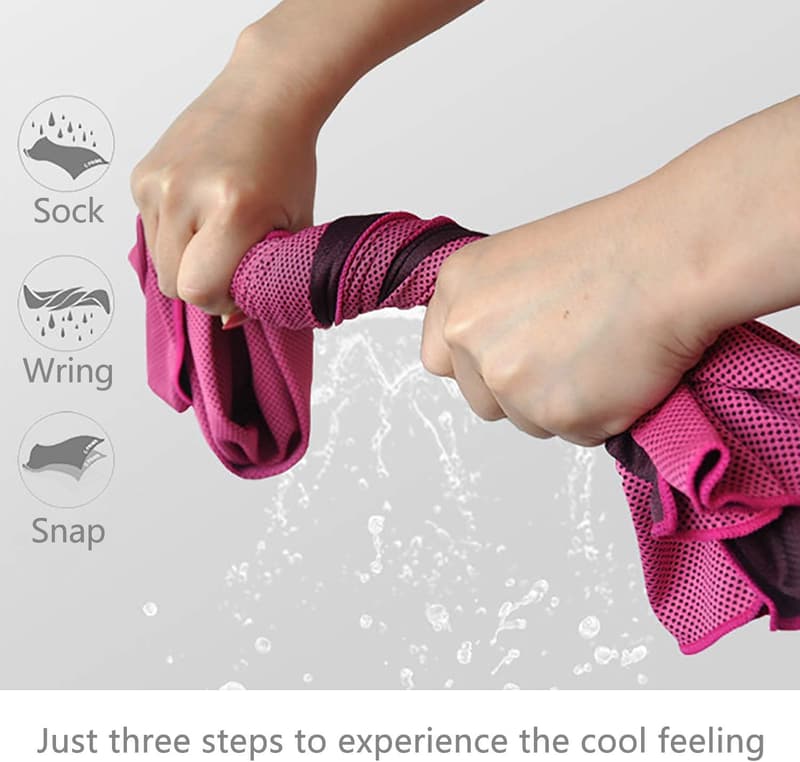 Cooling Towels - 4 Pack Chilly Microfiber for Sports & Fitness